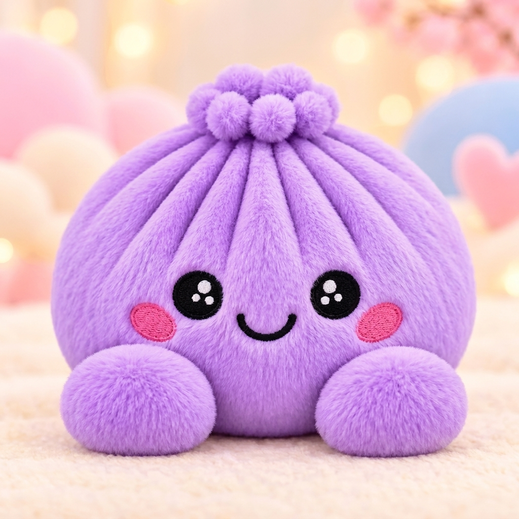 Plushy Dumpling | Stuffed Dumpling Squishies with Bamboo-Style Steamer Basket